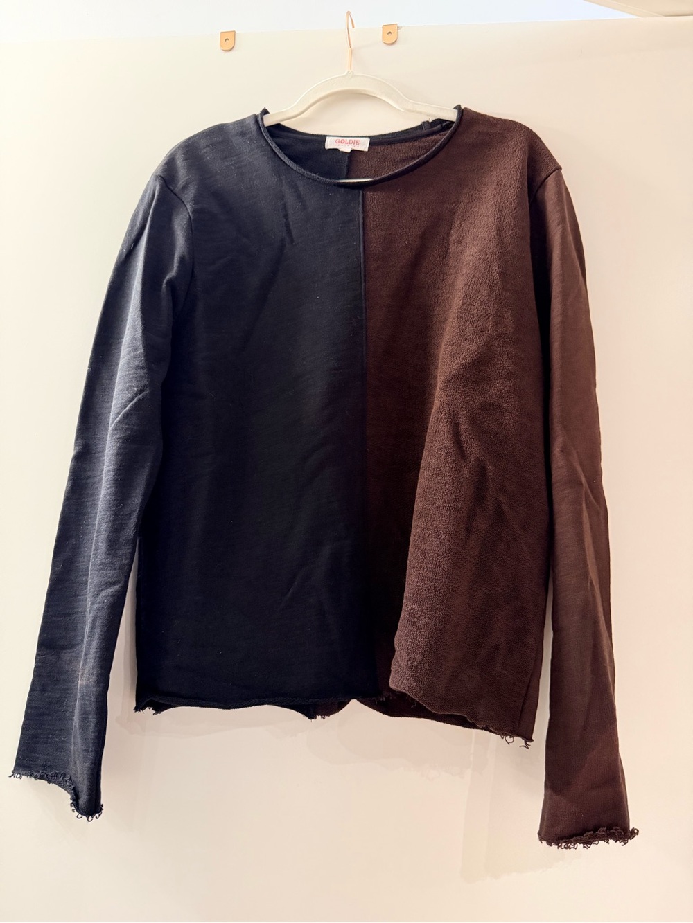 Goldie Two-Tone Black and Brown Top